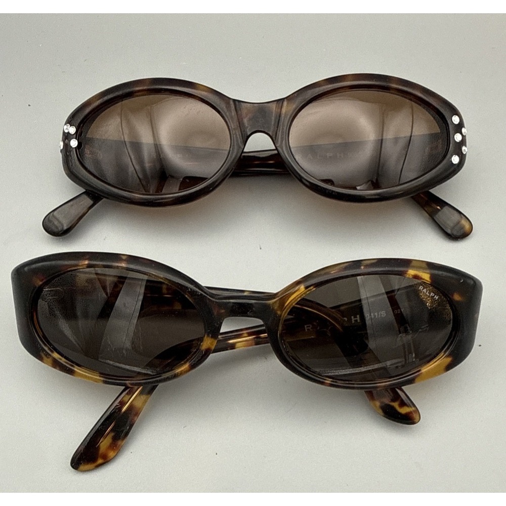Ralph by Ralph Lauren-2 pairs-Tortoise Frame Brown Lens Oval Cat Eye Sunglasses